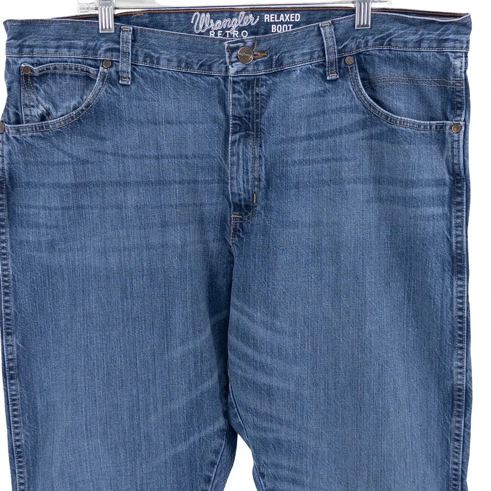 Wrangler‎ Mens 40x32 Retro Relaxed Bootcut Jeans Blue Denim Cowboy Rodeo Western